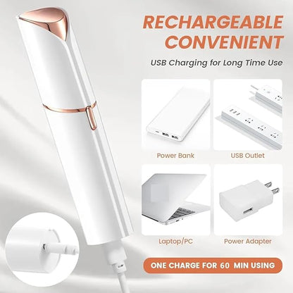 Flawless Facial Hair Remover Machine For Men & Women - Face, Chin, Cheek, Eyebrow, Upper Lip Hair Remover, USB RECHARGEABLE Epilator Machine for Women (Facial Shaper Epilator)