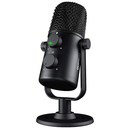 MAONO AU-902 USB Condenser Podcast Unidirectional Microphone, with Dual Volume Control, Mute Button, Monitor Headphone Jack, Plug and Play Mic for Vlogging, Gaming, Studio Recording, YouTube (Black)