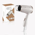 Ikonic Travel Express Foldable Hair Dryer Adustable Two Speed Setting Fast Drying 1400Watt, Compact Design Travel Friendly, All Hair Type, For Men & Women, White