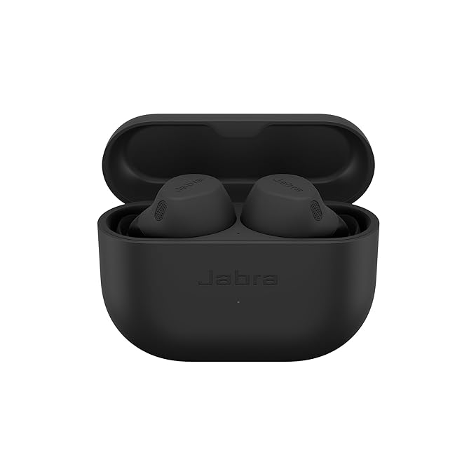 Jabra Elite 8 Active Wireless in-Ear Bluetooth Earbuds with Adaptive Hybrid Active Noise Cancellation and 6 Built-in Microphones, Water and Sweat Resistant - Black