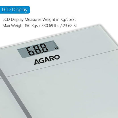 Agaro Glass Top Electronic Personal Scale_WS503W