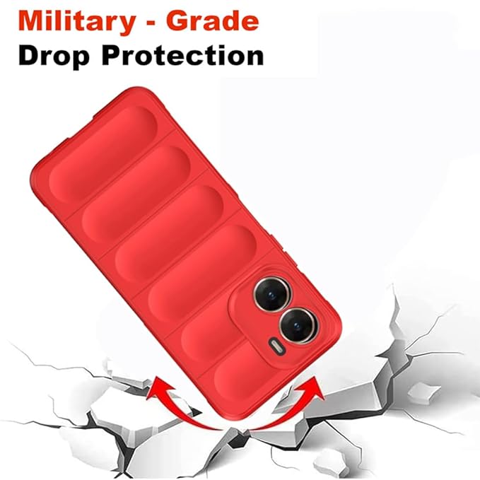 Amazon Brand- Solimo Basic Case for Vivo V29e 5G (Silicone_Red)