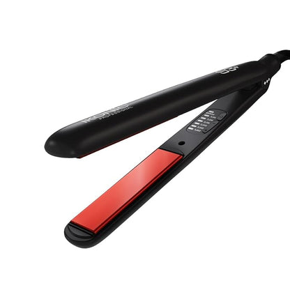 Ikonic Professional S3+ Hair Straightener, 1 Inch Ceramic Floating Plates With Ionic Technology, Adjustable Temperature Control Up To 230°C, Instant Heat Up, Slim Plates For Precision Styling, Short Hair & Bangs, Black & Red