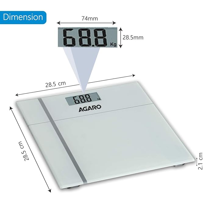 Agaro Glass Top Electronic Personal Scale_WS503W