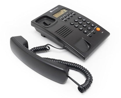 Beetel G30, TEC Certified, Caller ID Corded Landline Phonelcd Display,Ringer LED,DTMF/FSK Compatible,2-Way Adjustable Speaker Phone,Music On Hold, Desk/Wall Mountable, 3 Level LCD Contrast(G30-Black)