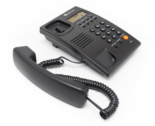 Beetel G30, TEC Certified, Caller ID Corded Landline Phonelcd Display,Ringer LED,DTMF/FSK Compatible,2-Way Adjustable Speaker Phone,Music On Hold, Desk/Wall Mountable, 3 Level LCD Contrast(G30-Black)