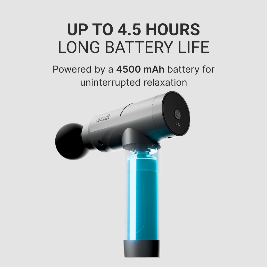 CULT Impact Pro Gun Massager, 6 Speed Intensities, Full-body deep tissue pain relief massager