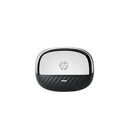 HP H250 Wireless Earbuds; Upto 80 Hours Playtime; Fast Charge; Water Resistant; Compatible with Tablets, Smartphones, PCs, and Other Devices with Bluetooth, 1 Year Warranty, Black (AB3D8AA)