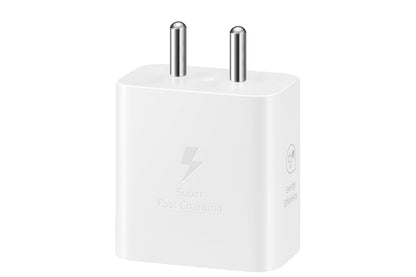 Charger & Cable Combo (Samsung Original 25W USB Type-C Travel Adaptor & Type C to C Cable)