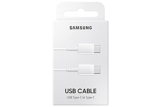 Samsung Original Type C to C Cable - 3.28 Feet (1 Meter) Compatible with Smartphone,White