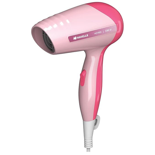 Havells 1200W Powerful Hair Dryer | Overheat Protection | 2 Heat Settings (Hot/Warm) | Heat Balance Technology | Premium Pink | Your perfect Blow dry companion for Effortless Hair Styling | HD1903