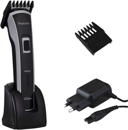 Kubra KB-6166 Fully Washable with Charging Dock Beard Trimmer for Men, 1 Year Warranty (Black)