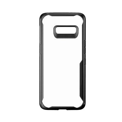 Amazon Brand - Solimo Acrylic 360 Protection Border Back Cover for LG G8X ThinQ (Black)