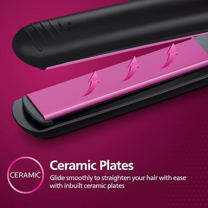 Philips Selfie Hair Straightener I Minimized Heat Damage with SilkPro Care I Ceramic Coated Plates I No.1 Preferred Hair Styling Appliance Brand I HP8302/06