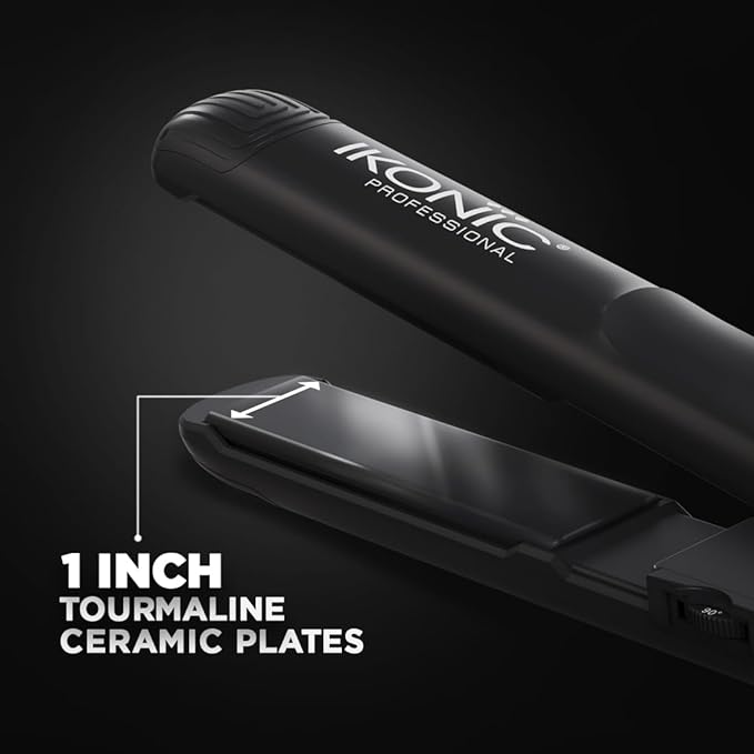 Ikonic Glam Hair Straightener For Women With Professional Cutting-Edge Floating Tourmaline Ceramic Plates Ideal For Straighteneing, Curls, Waves Auto Controlled Heat Setting Super Stylish Lightweight Travel Friendly Quick Heat Up & Easy To Use