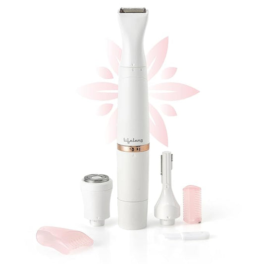 Lifelong LLPCW30 Rechargeable Eyebrow, Underarms And Bikini Trimmer (White) - 1 Hour Runtime (1Year Warranty)