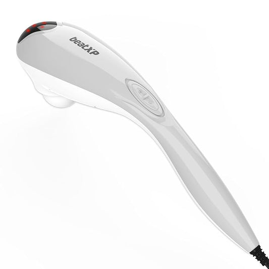 beatXP Stream Full Body Massager Machine for Pain Relief with 4 Attachments for Pain Relief - with up to 12 Months Warranty (Metallic Silver)