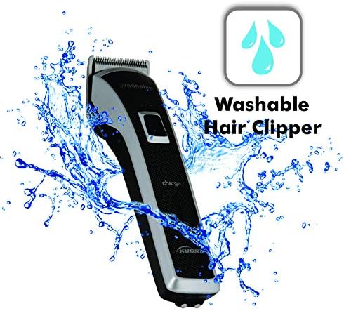Kubra KB-6166 Fully Washable with Charging Dock Beard Trimmer for Men, 1 Year Warranty (Black)