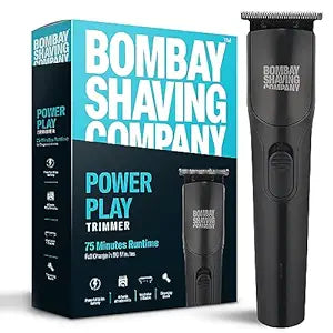 Bombay Shaving Company Power Play Trimmer For Men Trimmer 75 min Runtime 5 Length Settings (Black) | 2 Year Doorstep Replacement Warranty