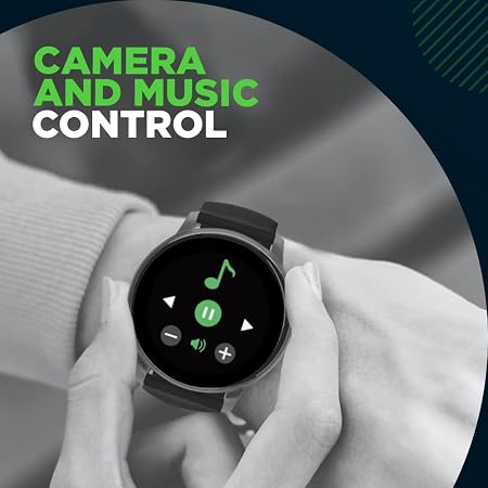 SYSKA SW200 Smart Watch 100+ Cloud & Customizable Watch Faces | Smart Notifications for Calls, SMS, Whatsapp|Battery Runtime-Upto 10 Days (Ocean Green)