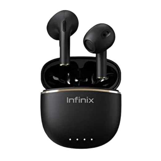 Infinix Buds Lite XE23 True Wireless Earbuds | Deep Bass, ENC, Touch Control, Low Latency, Long Battery Life (Black)