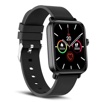 SYSKA Pluto SW250 Smart Watch Premium Metal Body, 1.69" Display, 200+ Cloud & Customizable Watch Faces, Smart Notifications for Calls, SMS, Whatsapp with Battery Runtime-Upto 10 Days (Space Black)