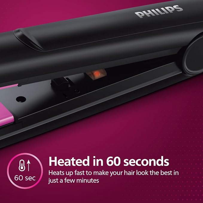 Philips Selfie Hair Straightener I Minimized Heat Damage with SilkPro Care I Ceramic Coated Plates I No.1 Preferred Hair Styling Appliance Brand I HP8302/06