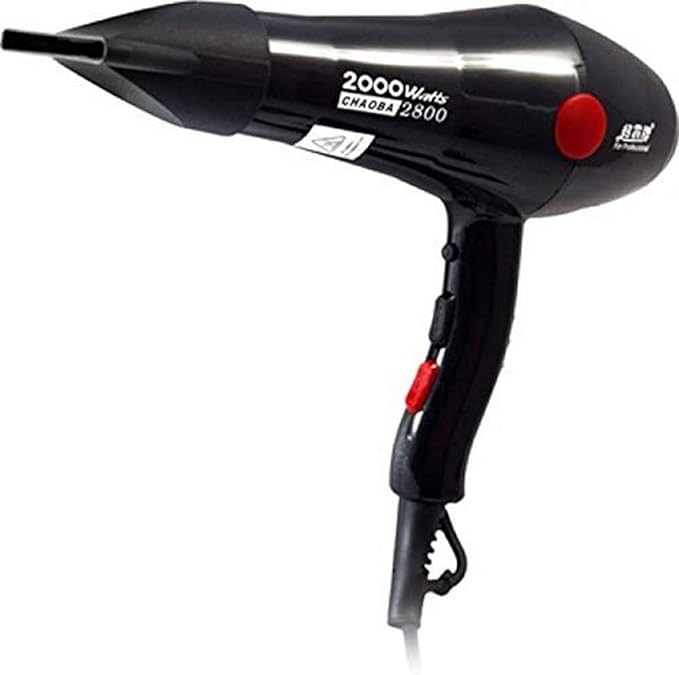 CHAOBA Plastic 2000 Watts Professional Hair Dryer (Black)