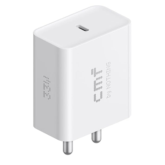 CMF 33W Type-C Power Fast Charger Adapter for CMF Phone 1 | Nothing Phone 2a Plus | Phone 2a, 2,1 | 33-watt Quick Charge 3A Wall Android Charging Adaptor for Nothing Mobile, White