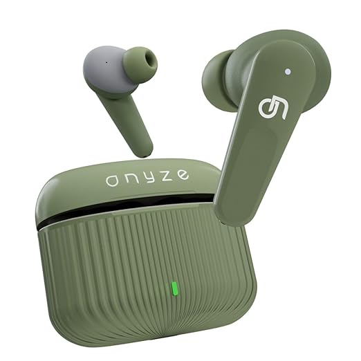 ONYZE ON901-ARMOR Gaming Earbuds, in Ear TWS,50HPlaytime,13mm Driver,Made in India,QuadMic-ENC,IPX5, Touch Control, Fast Pair,BT5.3