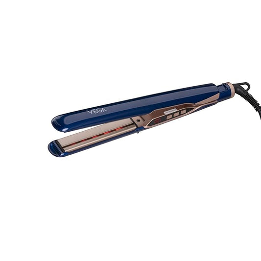 Vega Infra-Style Hair Straightener for Women with Infra Red and Ionic Technology & 11 Adjustable Temperature Settings, Fast Heatup, Travel Friendly, Suitable for All Hair Types, (VHSH-35)