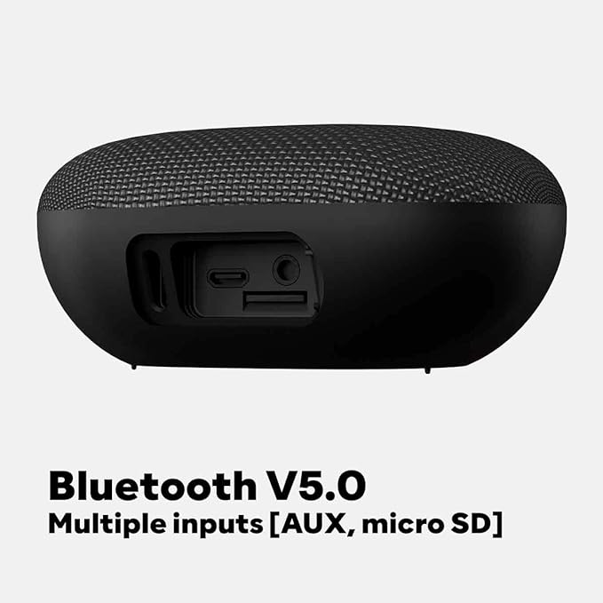 GOVO GOCRUSH 410 4W Portable Speaker with Bluetooth - Wireless, 1800mAh Battery with 15H Playtime, IPX7 Water & Dust Resistance, ABS Fabric, Multiple inputs, TWS Feature, Voice Assistant - (Black)