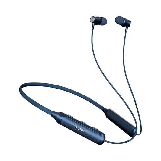 pTron Tangent Evolve w/ 50Hrs Playtime,HD Mic,Pristine Sound,14mm Drivers,Bluetooth V5.3 w/Dual-Device Pairing Wireless Neckband,Magnetic Buds,Voice Assistant,Type-C Charging & IPX4 (Blue) |in_Ear