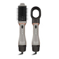 Ikonic Me 3-In-1 Express Styler Hot Air Brush For Women, 1200W Hair Dryer Brush With 1.5-Inch Ceramic Titanium Tourmaline Barrel, Blow Dryer, Hair Straightener, Volumizer Brush, Fast Drying, Frizz-Free Styling, Grey