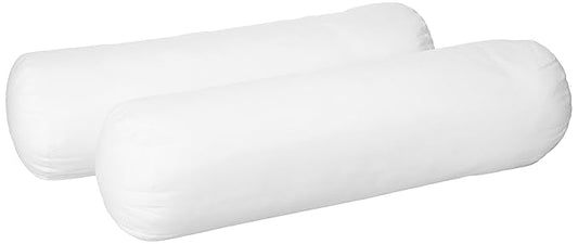 Amazon Brand - Solimo Microfibre Filled Bolster for Diwan, 26 x 9 inch (66 x 23 cm), Set of 2