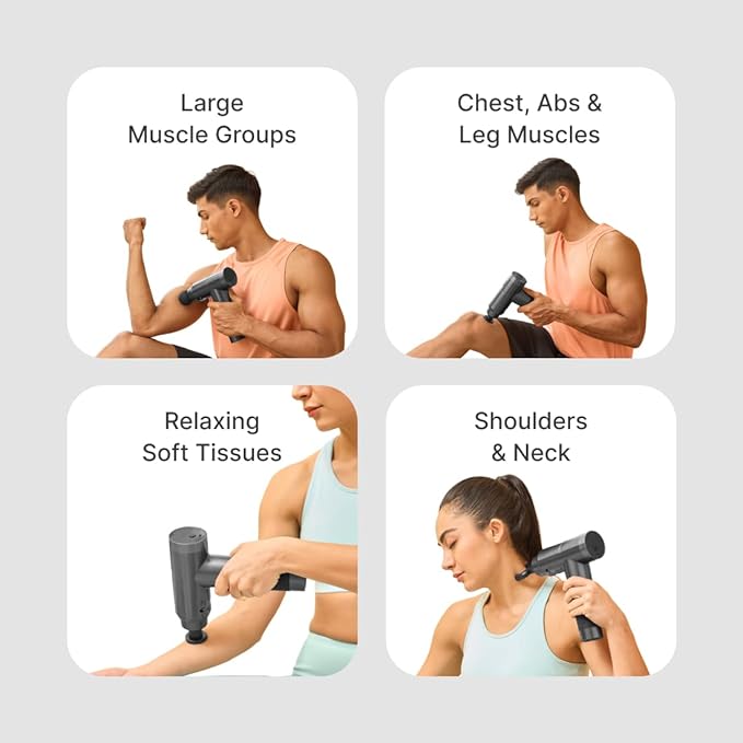 CULT Impact Pro Gun Massager, 6 Speed Intensities, Full-body deep tissue pain relief massager