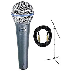 SHURE BETA58A Dynamic Wired Microphone With Foam Windscreen For Karaoke & PA Applications