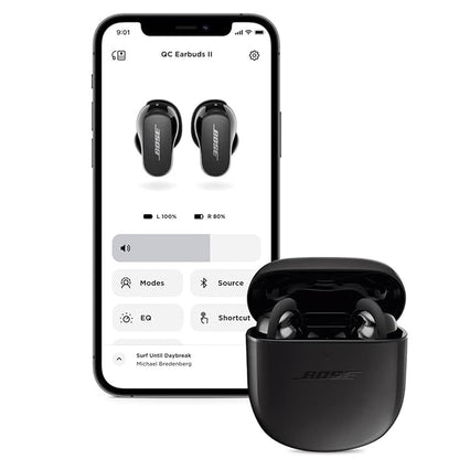 Bose New QuietComfort Earbuds II, Wireless, Bluetooth, World’s Best Noise Cancelling in-Ear Headphones with Personalized Noise Cancellation & Sound, Triple Black