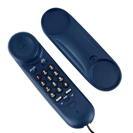 Beetel B26 Slim Corded Landline Phone,Ringer Volume Control,Wall/Desk Mountable,Ringer On/Off Switch,Clear Call Quality,Compact Design,Tone Pulse/Flash/Redial Function (Made in India) (Black)(B26)