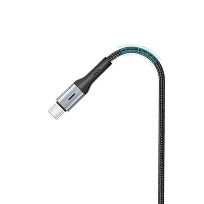 amazon basics Type C To Type C Braided 60W Charging Data Cable (Black/Blackish Green - 1.2 Meter), Black