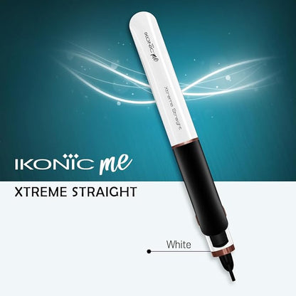 Ikonic Me Xtreme Hair Straightening Machine for Women & Men | Quick Heating Ceramic Floating Plate | Digital Temperature Display Straightener Curler Styling Tool | 360° Cord | Frizz-Free Shiny Salon Finish - Stone