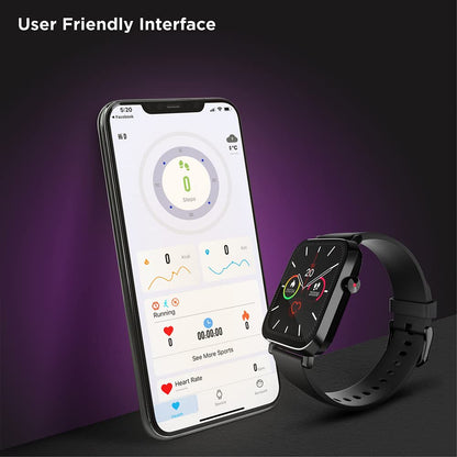 SYSKA Pluto SW250 Smart Watch Premium Metal Body, 1.69" Display, 200+ Cloud & Customizable Watch Faces, Smart Notifications for Calls, SMS, Whatsapp with Battery Runtime-Upto 10 Days (Space Black)