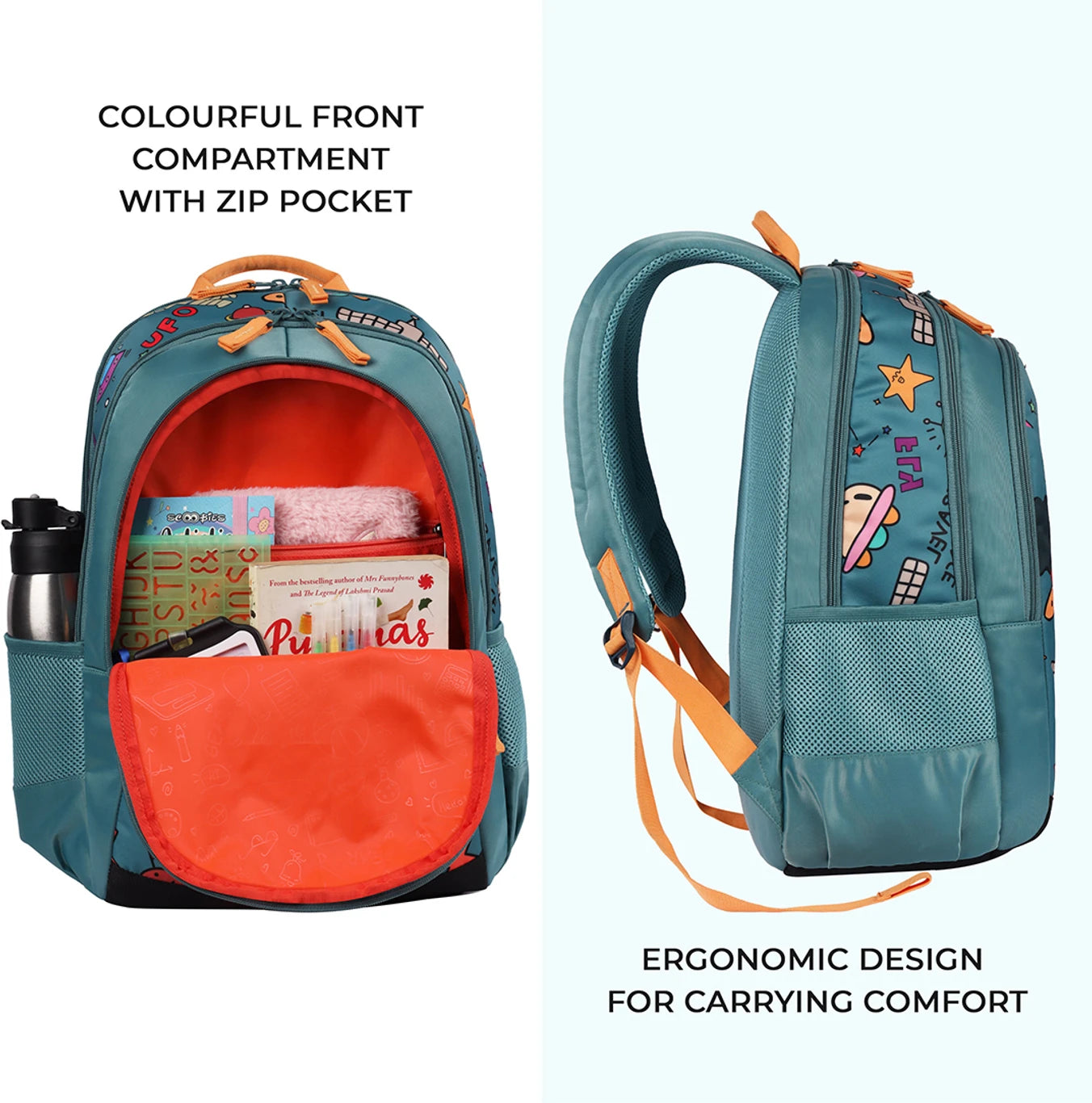 Gear Medium 23 L Backpack Cartoon Space 17" (Green)