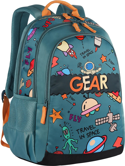 Gear Medium 23 L Backpack Cartoon Space 17" (Green)