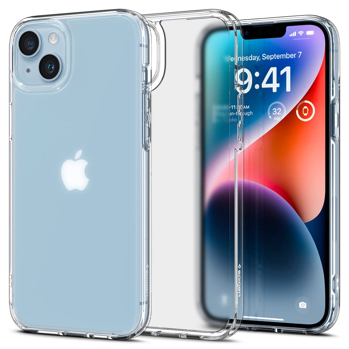 Spigen Ultra Hybrid Back Cover Case for iPhone 14, Clear Transparent, Durable Hybrid Structure - Polycarbonate + TPU | Frost Clear