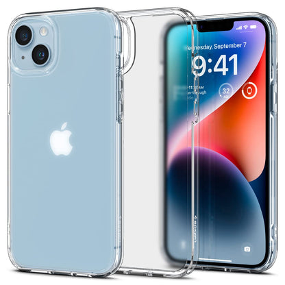 Spigen Ultra Hybrid Back Cover Case for iPhone 14, Clear Transparent, Durable Hybrid Structure - Polycarbonate + TPU | Frost Clear