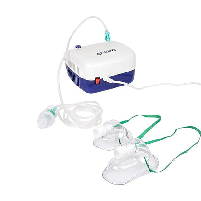 Control D Blue & White Compressor Complete Kit Nebulizer with Child and Adult Masks