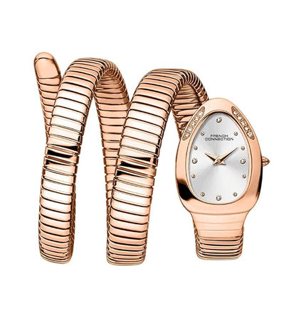 French Connection Silver Analog Dial Watch for Women - FCN0110SRGM