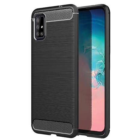 Amazon Brand - Solimo Back Cover for Samsung Galaxy M51 (Silicone | Black)