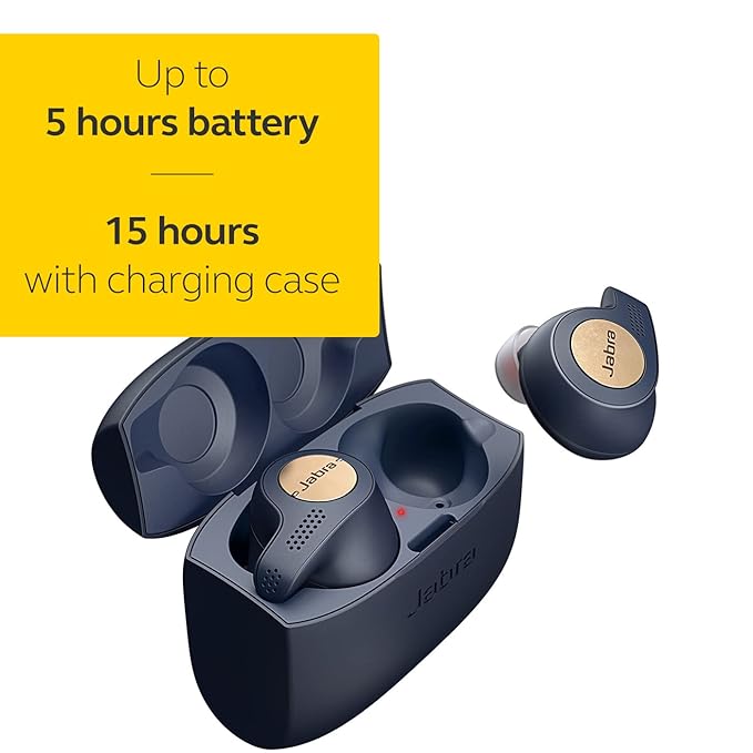 Jabra Elite Active 75t True Wireless Bluetooth In Ear Earbuds, Copper Black for Running and Sport, Charging Case Included, 24 Hour Battery, Active Noise Cancelling Sport Earbuds